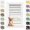 MARDOM Rollos für Fenster Ohne Bohren, Duo Rollo Tag und Nacht, Rollo Ohne Bohren, Doppelrollo Klemmfix Ohne Bohren, Fensterrollo Innen, Jalousien (Grau, 87.5x215 cm (Stoffbreite: 83.5)