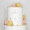 Cake Topper (Kreuz) Charm, Acryl/Holz, Taufe, Kommunion, Konfirmation, Firmung, Tortenstecker, Torte, Kuchen, Stecker, Deko, Caketopper (1 Stück, Silber)