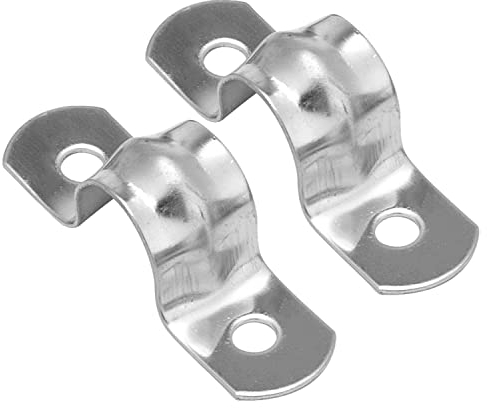WELLOCKS Rohrschelle 32 Stück M10 U-Bügel Rohrband 304 Edelstahl Heavy Duty Rigid Pipe Strap 2 Löcher Kabelschelle Hanger für Rohr Rohrbefestigung (D129M10)