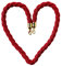 Absperrkordel Twisted Red Rope Sicherheitsbarrieren, Langlebige Hanfseile Für Party Event Theater Crowd Control, Warteschlange Hindernis Teiler (Color : Gold Hooks, Size : 1.5m/4.9ft)