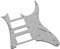 ERYUE Schlagbrett der E-GitarHSH Pickguard E-Gitarre PVC Pick Guard Scratch für Ibanez g250 Gitarre Ersatz White Pearl