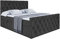 ALTDECOR Boxspringbett mit Matratze und Lattenrost, Boxbett, Fußteil, Topper, Polsterbett mit Bettkasten, Bett mit Stauraum H4-Matratze, Doppelbett, Springboxbett - Amay - 200x200 - Schwarz Samt