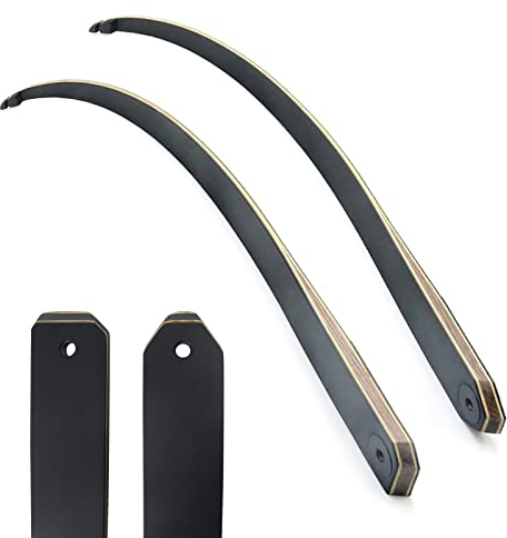 OUBOTER Black Hunter Recurve Bow Limbs Replacement 20lbs,25lbs,30lbs,35lbs,40lbs,45lbs,50lbs,55lbs,60lbs (30lbs)