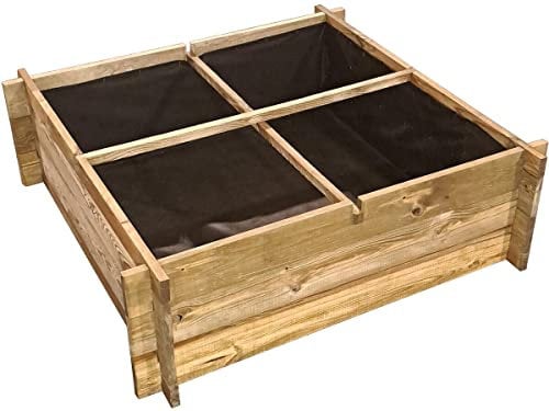 Habitat et Jardin Carré Potager en Bois Aroma - 100 x 100 x 30 cm