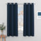 PONY DANCE Verdunkelungsvorhang Kurz Ösenvorhang 2er Set H 158 x B 106 cm Fenstervorhänge Blickdicht Thermovorhang mit Ösen Gardinen Wärmeisolierend, Dunkelblau