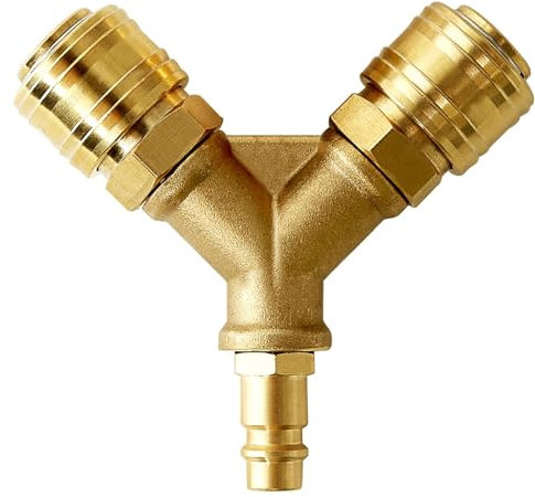 Distribuidor de acoplador rápido, NW 7.2 1/4 acoplamiento de aire comprimido Distribuidor de aire comprimido 2 veces, sistema suave de aire comprimido con rosca externa