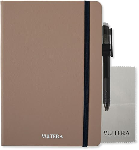 Vultera Notizbuch wiederverwendbar - A5 - Löschbarer Notizblock mit löschbarem Stift - Digitales Notizbuch (Pink Blush)
