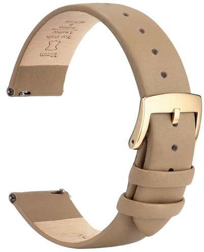 OTTOODY Leder Uhrenarmbänder 22mm 20mm 18mm 16mm 14mm 12mm Armband, Schnellverschluß Eleganten & Ultraweiches Uhrenarmband für Damen Herren, Hochwertige Ersatz Leder Armband für Uhr & Smartwatch