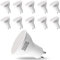 Aigostar GU10 LED 8W Reflektor Warmweiss 3000K 640 Lumen 120 Abstrahlwinkel Milchglas Birne Ohne Quecksilber/Merkur， 10er Pack
