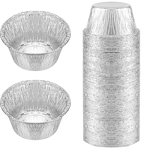 Luntfeiy Ramekin Alluminio di Alluminio Tazza di Carta, Confezione da 150 Pezzi, Ramekin USA e Getta in Alluminio