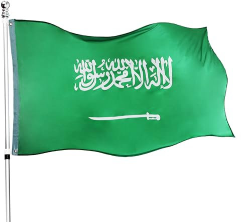 Saudi-Arabien-Flagge, groß, 152 x 91 cm, 12 Stück, perfekt für Veranstaltungen oder Anlässe in Saudi-Arabien