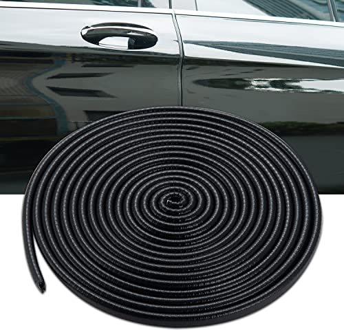 Car Door Edge Protector Glueless Rubber Door Edge Protector Rubber U Shape Car Accessories for Sedan Truck SUV ATV Boat (Black, 20M)