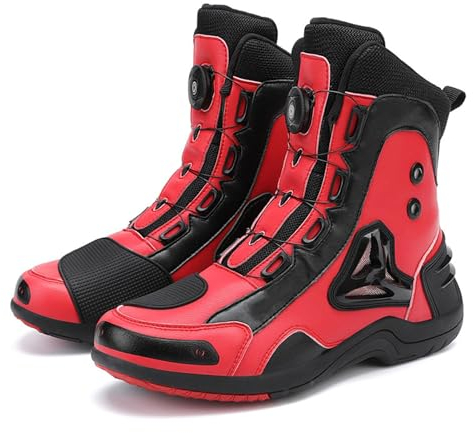 LNNLOO Stivali Da Equitazione Per Moto Da Cross (37-47), Traspiranti/Resistenti All'acqua, Anticaduta/resistenti All'usura, Cuscinetto Cambio/Antiscivolo, Per Tutte Le Stagioni/Equitazione,37,Red