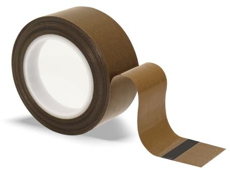 Anchira Nastro Teflon 30 mm x 10 m per Macchina Sottovuoto, Alte Temperature, PTFE Adesivo, Sigillatura Manuale e a Impulso