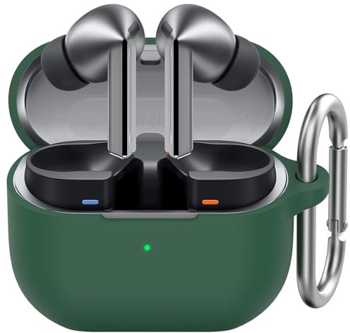 AhaStyle Silicone Case for Samsung Galaxy Buds 3 FE (2025) / Buds3 Pro and Buds 3 (2024) Shockproof Full Protective Skin Case Cover Compatible with Samsung Galaxy Buds3 Series (Green)