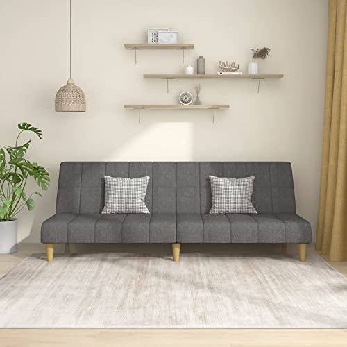 LAPOOH Schlafsofa 2-Sitzer Hellgrau Stoff, Loungesofa, Sofas & Couches, Relaxsofa, Couch für Wohnzimmer - 375826