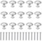 Lunyloer Silver Cupboard Door Knobs, 15 Pcs Cabinet Knobs with Screws, 2.7×2.1cm Stainless Steel Cupboard Handles for Cupboard Wardrobe Furniture