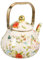 WATIIFUFU Handmade Chinese Retro Teapot Vintage Floral Enamel Tea Kettle Stovetop Tea Pot Heat Retention