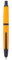 Jinhao 10 Press Fountain Pen with Box, Orange Retractable Extra Fine Nib with Ink Converter Set (Black Clip)