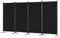 Angel Living Paravent 4 Teilig,Trennwand Raumteiler Paravent raumteiler innen Sichtschutz Wandschirm für Büros Balkon Schlafzimmer Außengarten 324x170cm Schwarz