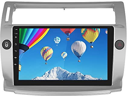 Rimoody 4G+64G Android Radio Coche para Citroen C4 2004-2009 C-Quatre 2008-2011 9'' Pantalla con Carplay Android Auto Inalámbrico Navegación GPS Mirror Link Bluetooth WiFi/FM/RDS/EQ/SWC Cámara Trasera