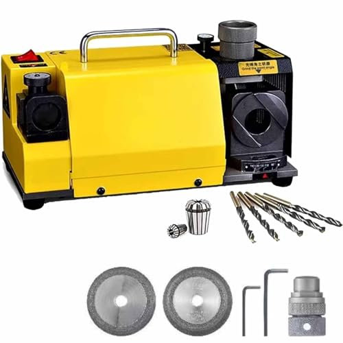 Drill Bits Sharpener, Drill bit Grinding Machine 3-13mm/3-15mm, 95° to 135° Point Angle Adjustable Drill Bit Re-Sharpener, Portable Bits Sharpening Machine with Collets,Mr-13B
