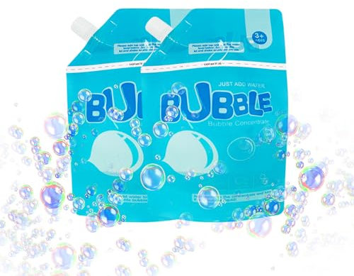 Katomi 2× konzentrierte Seifenblasenflüssigkeit je 100ml – Macht je 1 L Blasenlösung – Nachfüllset für Seifenblasenmaschine & Spielzeug – Umweltfreundlich, ungiftig, perfekt für Kinder & Feste