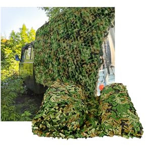 KigerNee Filet de camouflage militaire - 6 x 4 m - Tissu Oxford imperméable - Pour la chasse et le camping - Résistant aux UV (-40 °C à +50 °C) - Pour chasse, militaire, couverture de voiture, clôture