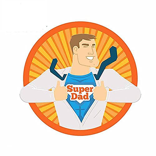 13 cm x 12,1 cm für Super Dad Cartoon Auto Aufkleber Vinyl JDM Stoßstange Kofferraum LKW