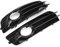 Rejilla de luz antiniebla Delantera Compatible with Audi A3 8P S-Line 2009-2012 (8P0807682 y 8P0807681)(Glossy Black)