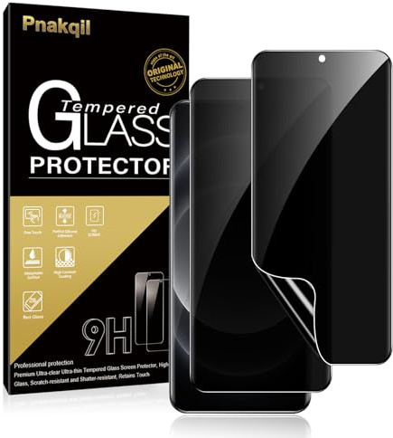Pnakqil Protector pantalla privacidad para Xiaomi 14 Ultra,2 Piezas TPU Cristal Vidrio Templado Antiespia, HD Anti Arañazos Sin Burbujas Película Protectora para Xiaomi 14 Ultra 6,73