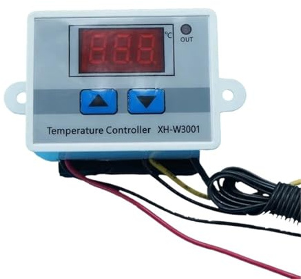 NOVFDLOP Controlador de Temperatura Digital con microordenador XH-W3001, termostato con Interruptor de Control de Temperatura electrónico Inteligente.(Thermostat 220V 10A)