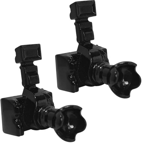 PERSELOSO Lot de 2 appareils Photo Miniatures pour Maison de poupée - Échelle 1:6/1:12 - Décoration Vintage pour la Photographie - Accessoires pour poupées