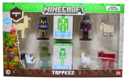 Minecraft Character Figure & Animal Toppeez - 10 Pack Set 1 Cow
