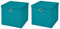 StickandShine 2er Set Türkis Faltbox 28 x 28 x 28 cm Aufbewahrungsbox faltbar mit Deckel