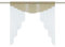 HongYa transparenter Voile Scheibengardine Tunnelzug Kurzstore Küche Kleinfenster Gardine H/B 145/120 cm Sand