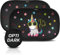 Parasol Coche con protección optidark, para Proteger del Sol a bebés, 2 parasoles para bebé de 51x31 cm, Diseño de Unicornio