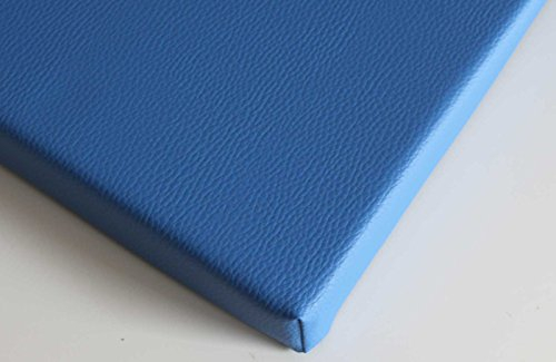 IDEALES hochwertiges Sitzkissen Stuhlkissen Bankkissen für Haus und Garten aus Kunstleder 40 cm x 40 cm (taubenblau)