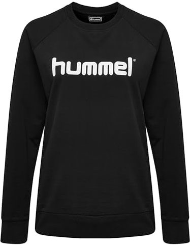 HUMMEL Damen Pullover Go Cotton Logo Sweatshirt Woman 203519 Black S