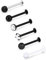 Mayhoop 6er 16G 1.2mm Knorpel Tragus Helix Piercing Chirurgenstahl CZ Lippenpiercing Labret Stecker 6 Stil 8mm Schwarz