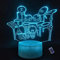 YTDZLTD Kreative 3D Schlagzeug Nacht Licht 16 Farben Andern Sich Fernbedienung USB-Strom Touch Schalter Dekor Lampe Optische Täuschung Lampe LED Lampe Tisch Kind Geburtstag Weihnachten Geschenke