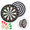 O&W Security - Set bersaglio per freccette, 43,5 cm, 6 lime con punte in metallo, classico e bianco