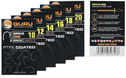 Guru Super XS Spade Barbless (PTFE) Hooks: 14