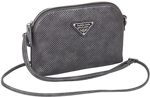 J JONES JENNIFER JONES Kleine elegante Damen Umhängetasche Schultertasche (Schwarz)