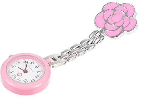 Hemobllo Accessoires Für Mädchen Rosa Fob Uhren Arzt Tasche Revers Clip Auf Uhren Pflege Clip Analog Quarz Hängen Taschenuhr Ärzte Medizinische Revers Tasche