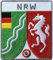 1 x NRW Patch gestickt 60 x 68 mm, Aufnäher Aufbügler, Bügelflicken/Nordrhein-Westfalen Deutschland Wappen Flagge/Patches Applikation aufnähen aufbügeln auf Kleidung Tasche Cap Rucksack