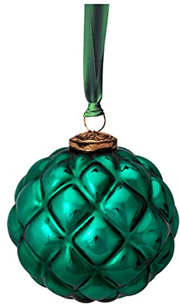 Pip Studio Ornament Glass Baumanhänger Dark Green 12,5 cm