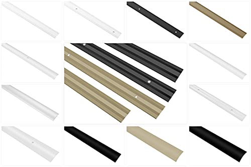 Profils de transition effecteurs en aluminium anodisé - rail de transition rail de sol - (1,8 mètre noir) plinthe rail de porte rails de réglage en hauteur
