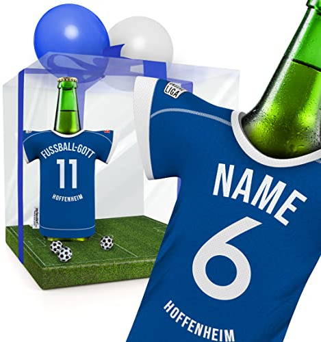 my fan shirt PERSONALISIERT Hoffenheim Trikotkühler Fanartikel Männer | Passend für Hoffenheim | Mann Freund Opa Bruder Geburtstag Weihnachts-Geschenk Wichtel Flaschenkühler by MYFANSHIRT.com