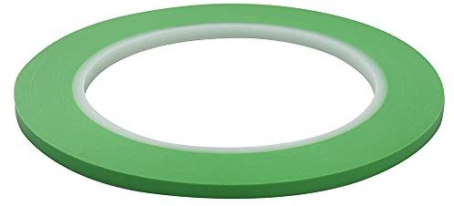 JINBING Fine Line Finline Lot de 2 rouleaux de ruban de masquage en vinyle pour peinture automobile, modèle de construction pour courbes Vert 4 mm